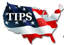 A map of the united states with an american flag on it.